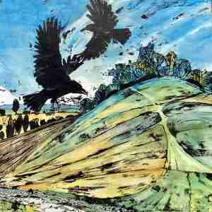 Corvids over Wittenham clumps